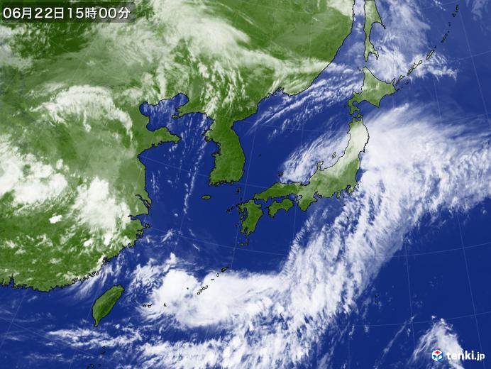 実況天気図(2020年06月22日)
