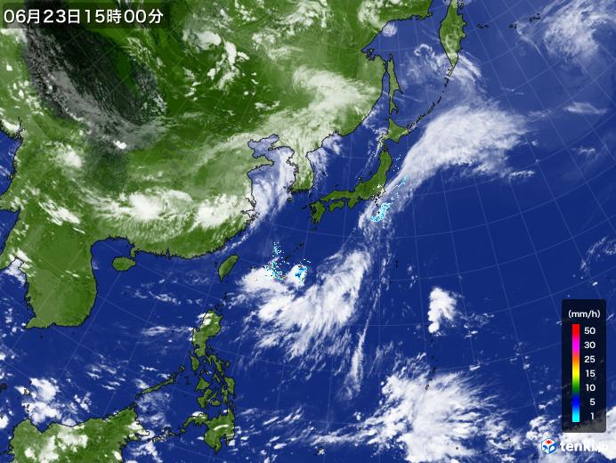 実況天気図(2020年06月23日)