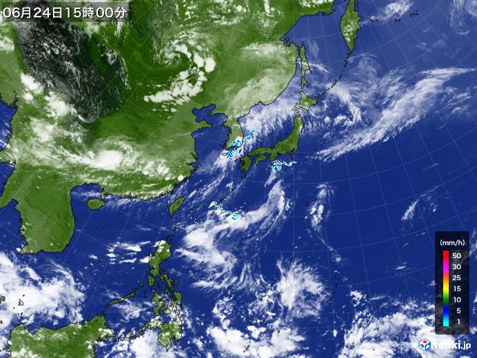 実況天気図(2020年06月24日)