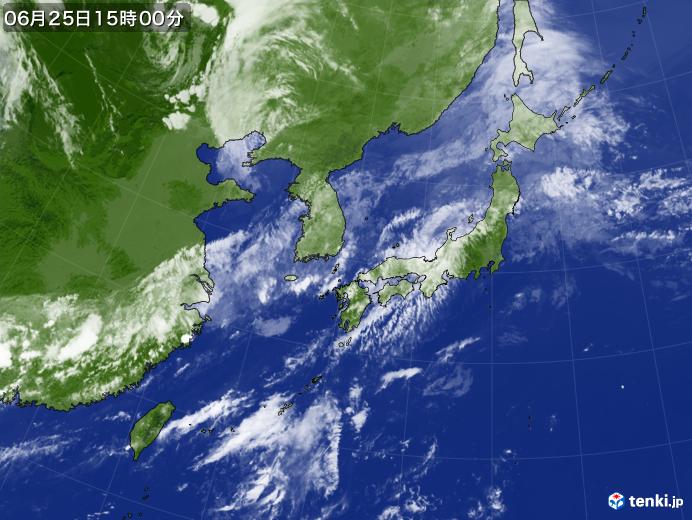 実況天気図(2020年06月25日)