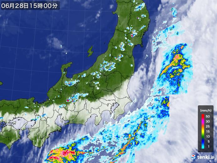 実況天気図(2020年06月28日)