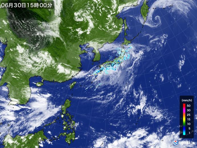 実況天気図(2020年06月30日)