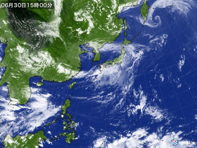 実況天気図(2020年06月30日)