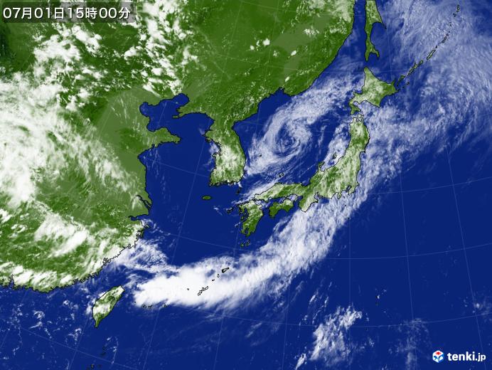 実況天気図(2020年07月01日)