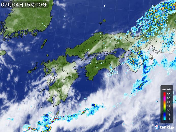 実況天気図(2020年07月04日)