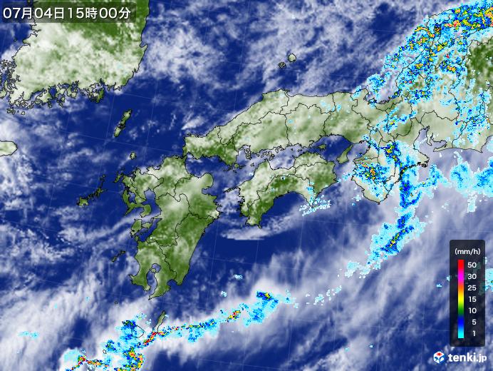 実況天気図(2020年07月04日)