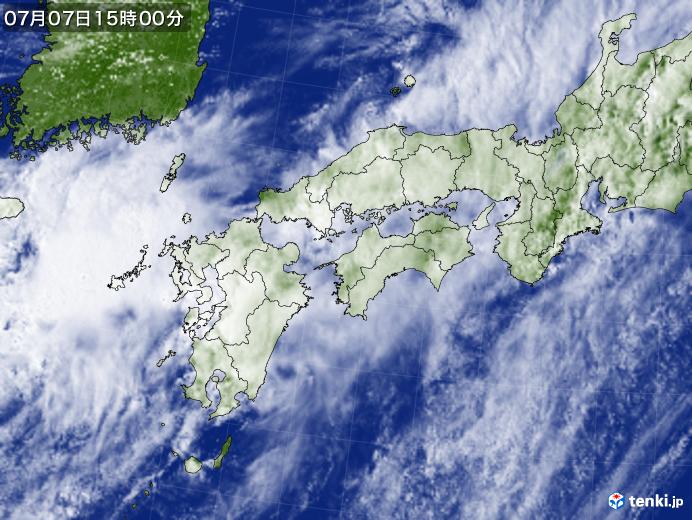 実況天気図(2020年07月07日)