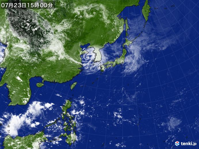 実況天気図(2020年07月23日)