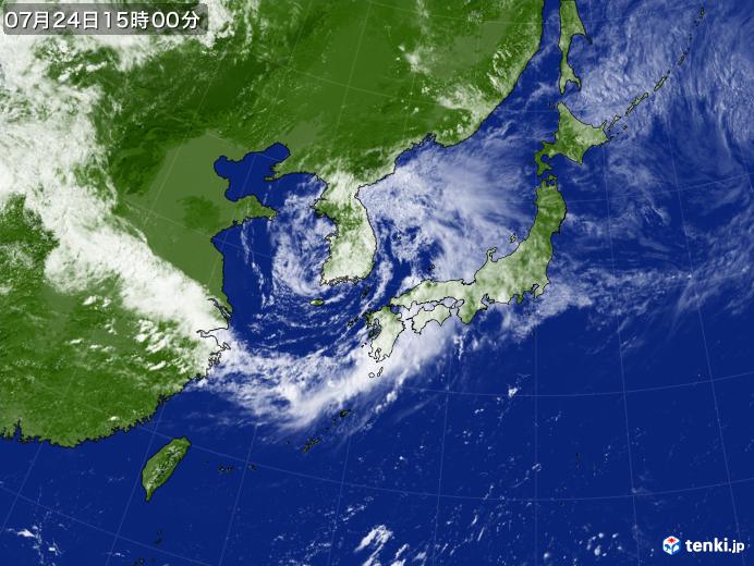 実況天気図(2020年07月24日)