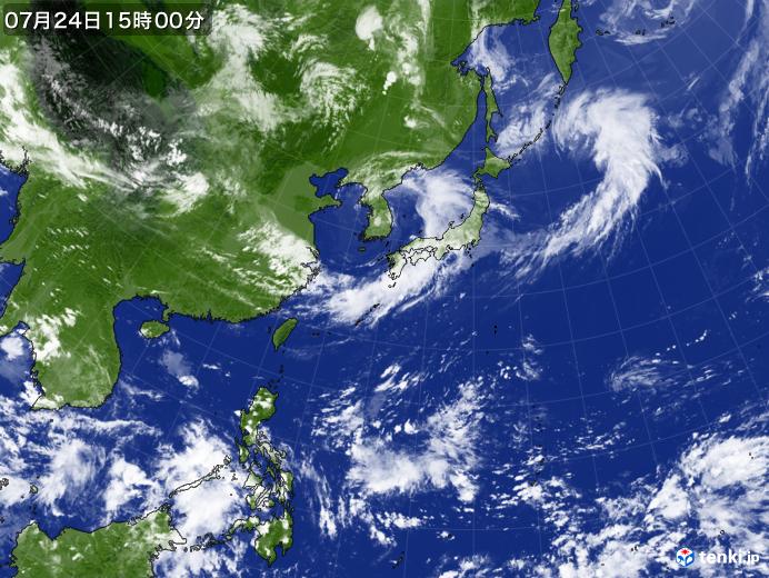 実況天気図(2020年07月24日)