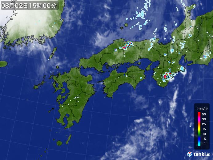 実況天気図(2020年08月02日)