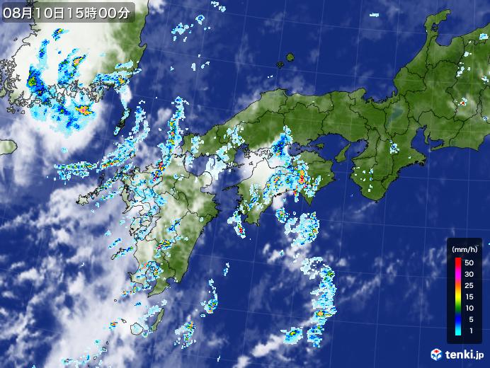 実況天気図(2020年08月10日)