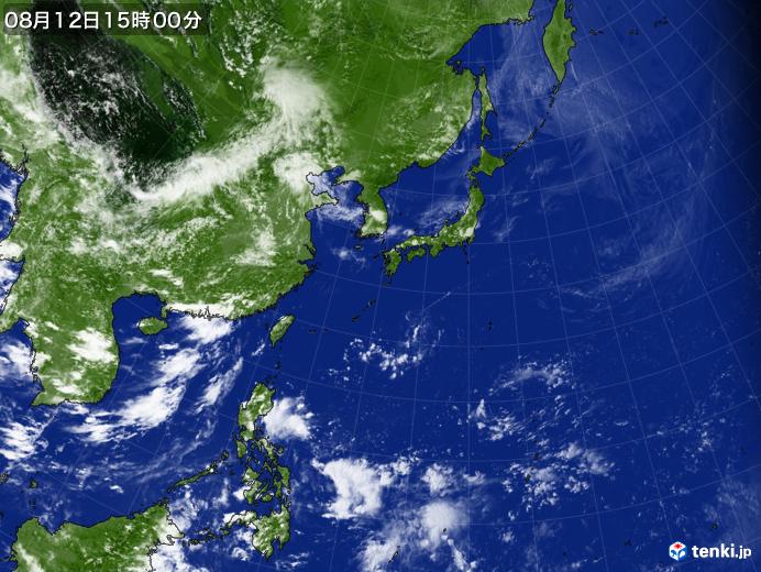 実況天気図(2020年08月12日)