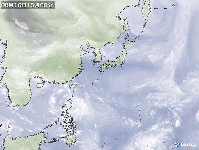 実況天気図(2020年08月16日)