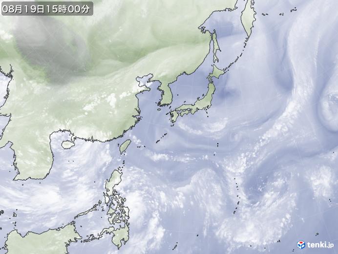 実況天気図(2020年08月19日)