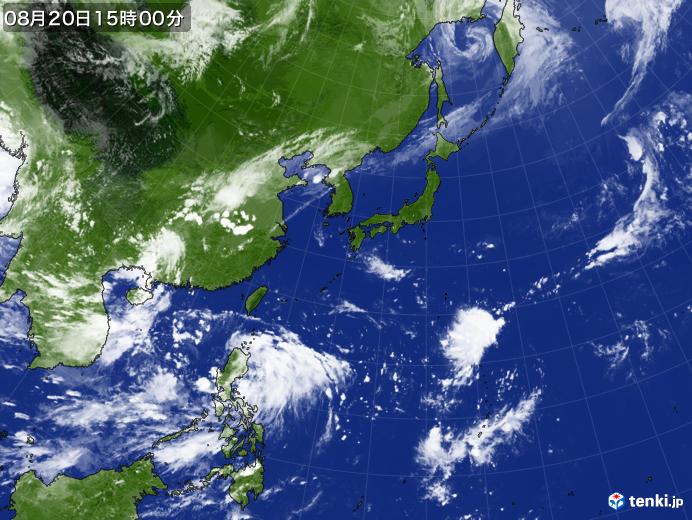 実況天気図(2020年08月20日)