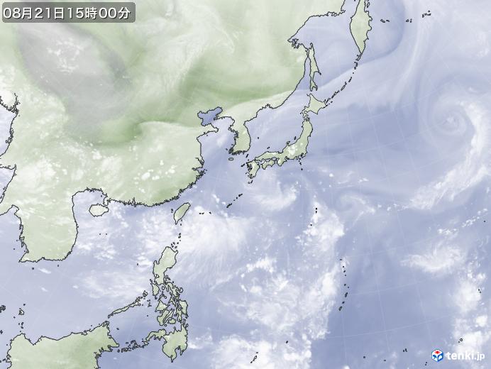 実況天気図(2020年08月21日)