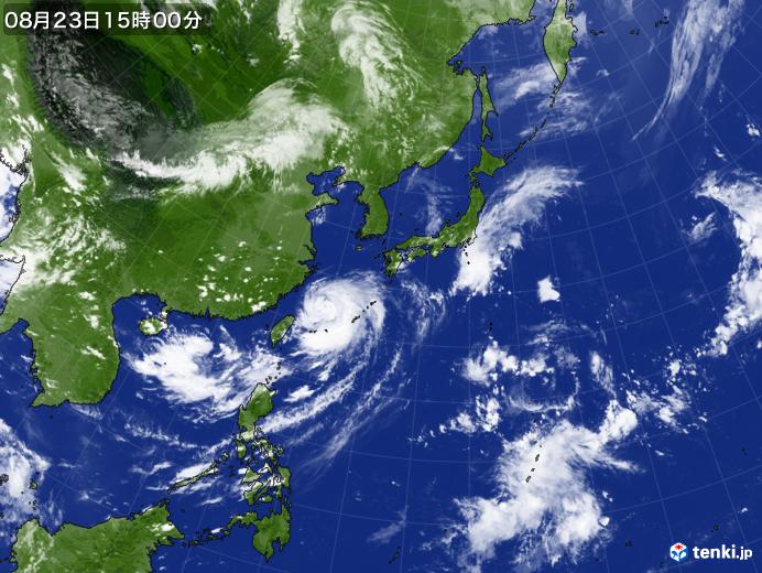 実況天気図(2020年08月23日)