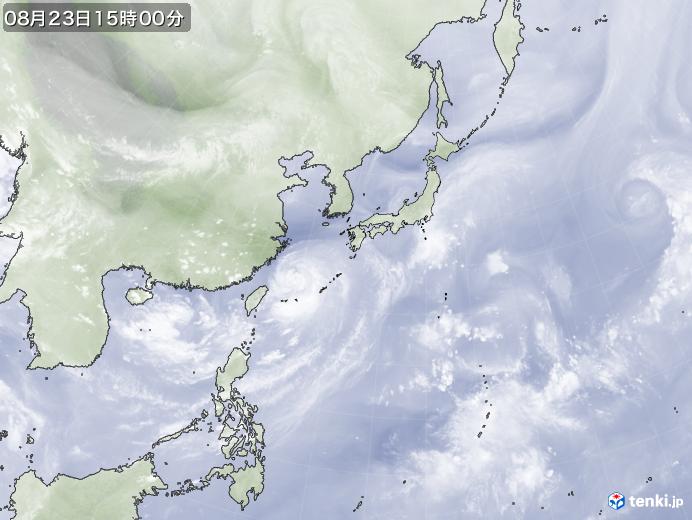 実況天気図(2020年08月23日)