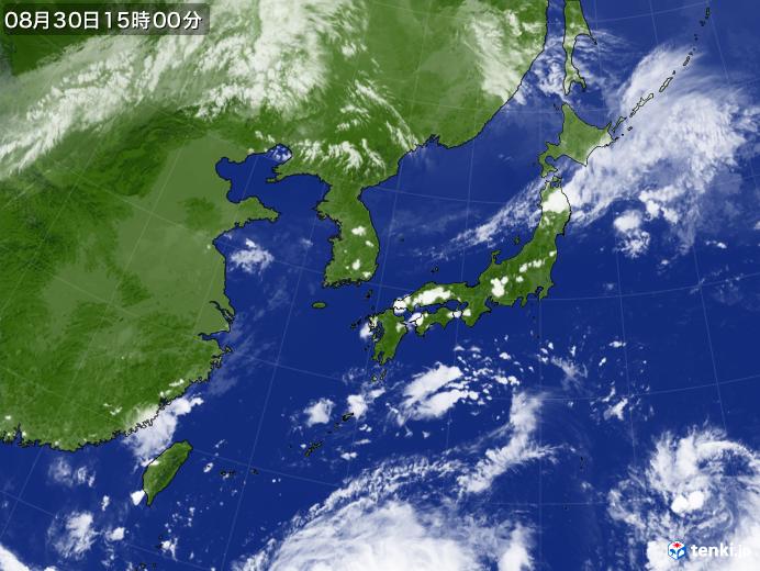 実況天気図(2020年08月30日)