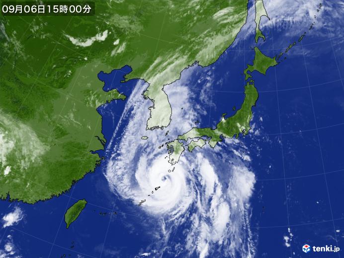 実況天気図(2020年09月06日)