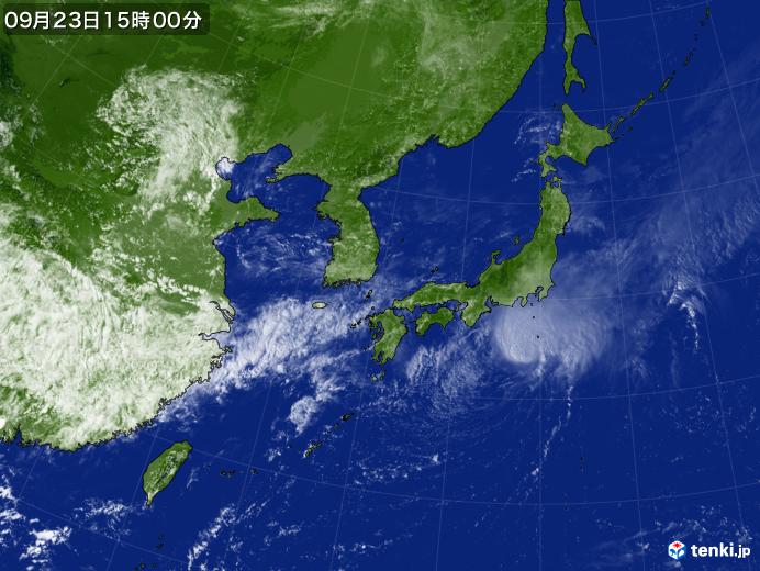 実況天気図(2020年09月23日)