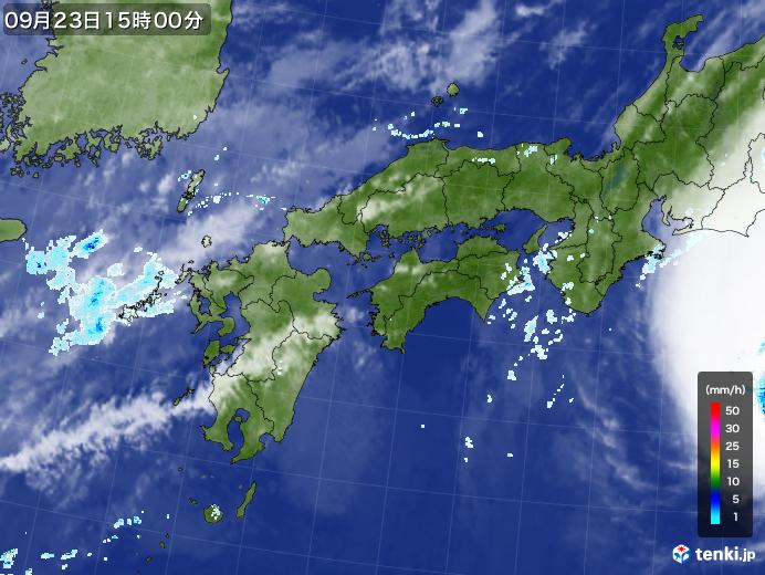 実況天気図(2020年09月23日)