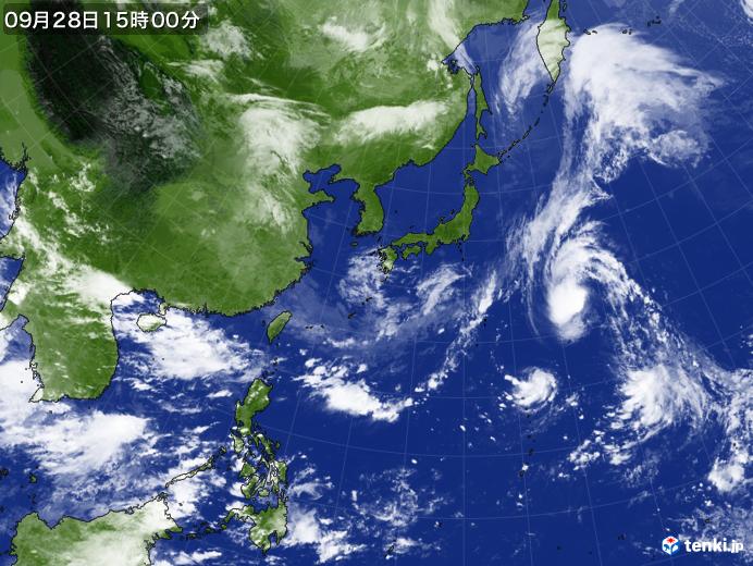 実況天気図(2020年09月28日)