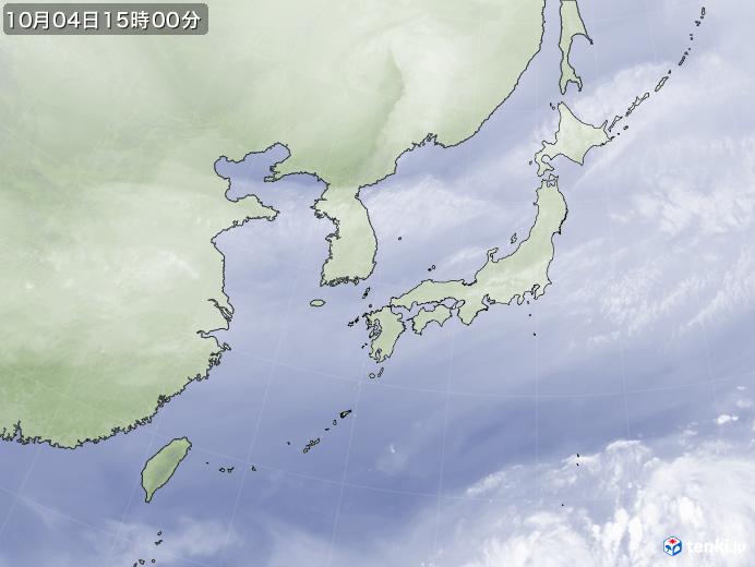 実況天気図(2020年10月04日)