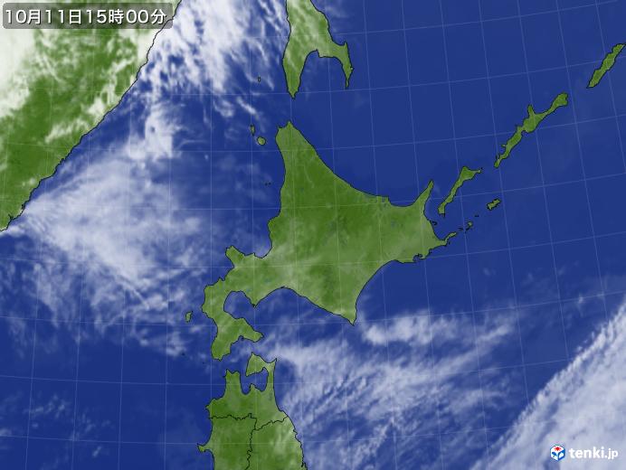 実況天気図(2020年10月11日)