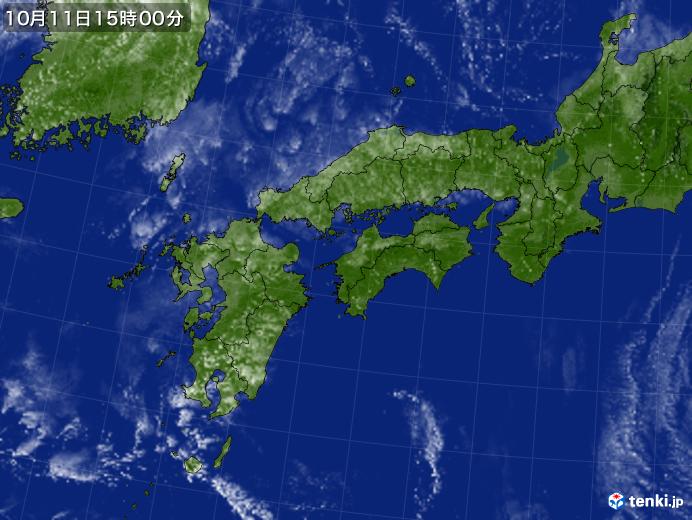 実況天気図(2020年10月11日)