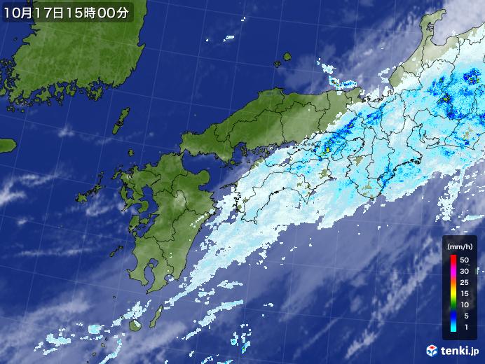 実況天気図(2020年10月17日)