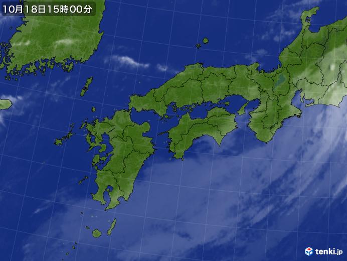 実況天気図(2020年10月18日)