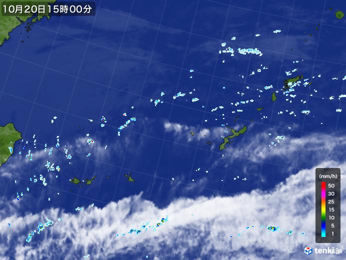 実況天気図(2020年10月20日)