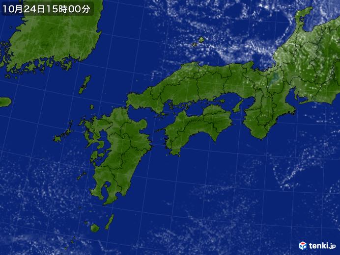実況天気図(2020年10月24日)