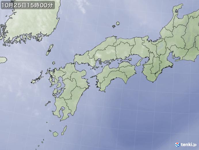 実況天気図(2020年10月25日)