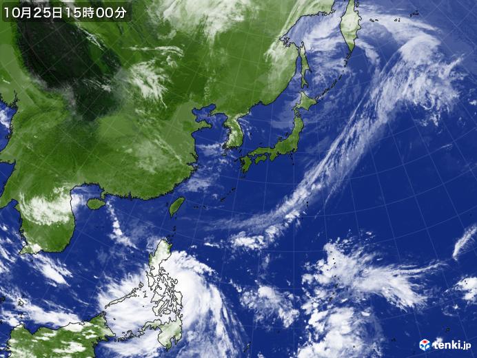 実況天気図(2020年10月25日)