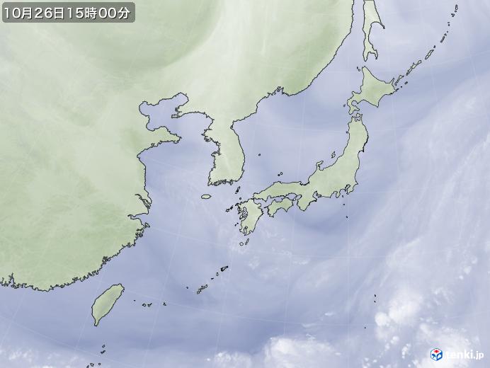 実況天気図(2020年10月26日)