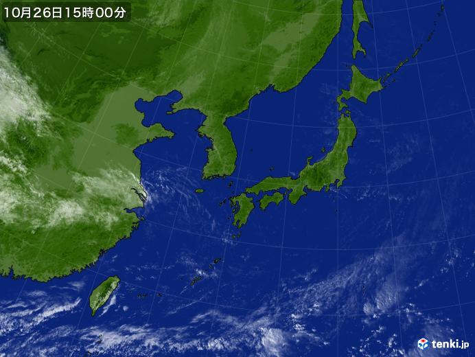 実況天気図(2020年10月26日)