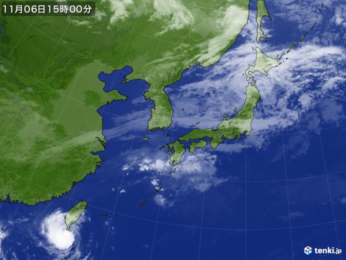 実況天気図(2020年11月06日)