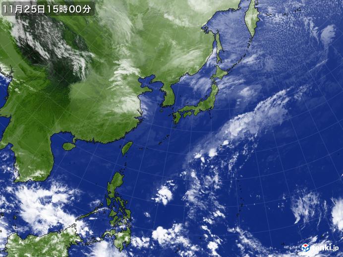 実況天気図(2020年11月25日)