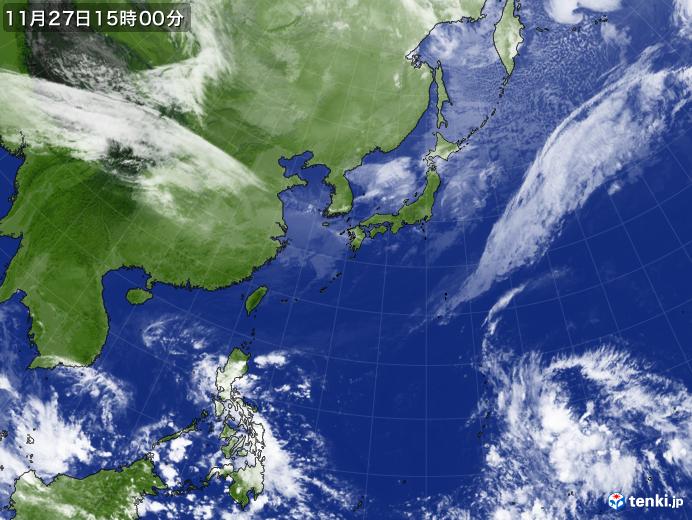 実況天気図(2020年11月27日)