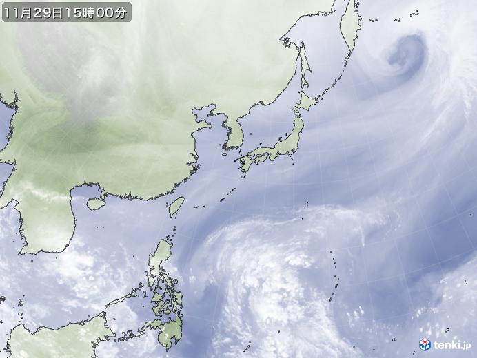 実況天気図(2020年11月29日)