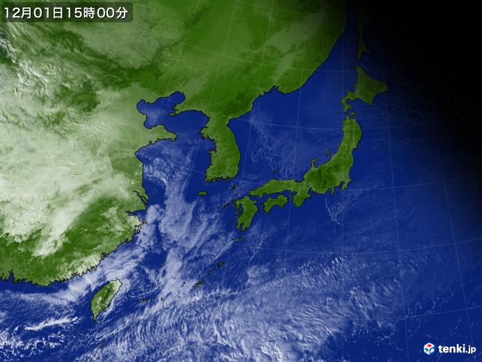 実況天気図(2020年12月01日)