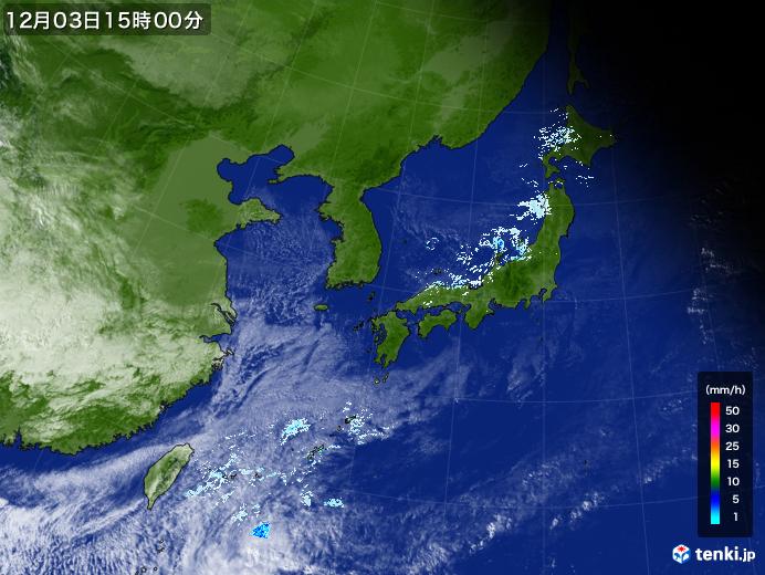 実況天気図(2020年12月03日)