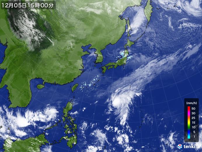 実況天気図(2020年12月05日)