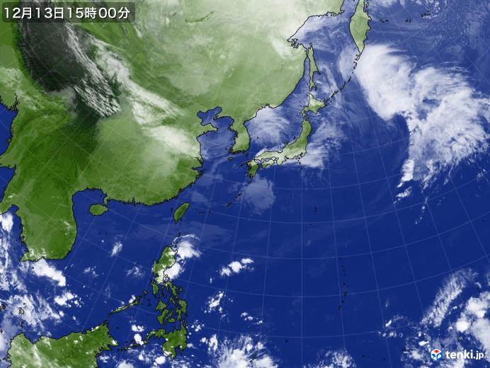 実況天気図(2020年12月13日)