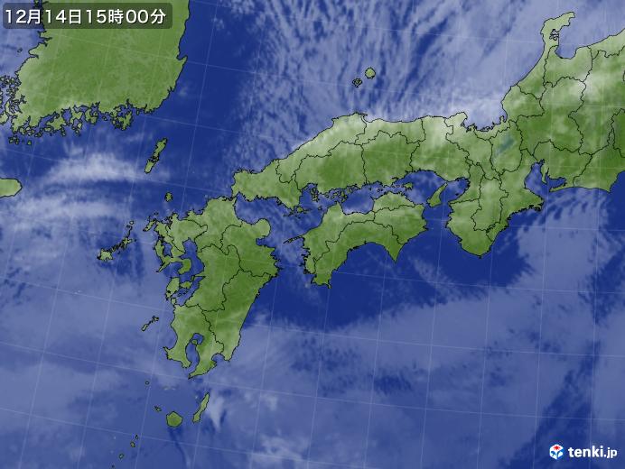 実況天気図(2020年12月14日)