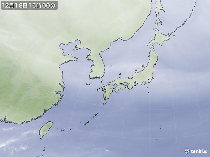 実況天気図(2020年12月18日)