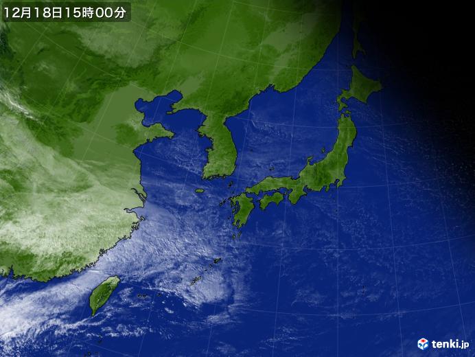 実況天気図(2020年12月18日)